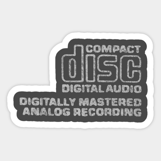 compact disc logo Compactdisc Sticker TeePublic